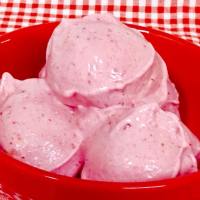 Simple Strawberry Protein Soft Serve