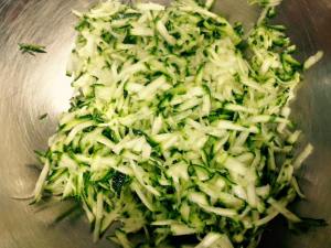Grated zucchini is great to have on hand for use in loaves, cakes and muffins or as part of a stir-fry, slaw or veggie side dish on its own!