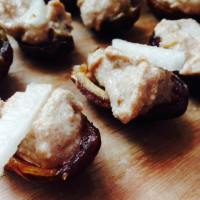 Maple Cinnamon Ricotta-Stuffed Dates with Walnuts & Pear (Gluten-free, Grain-free, Refined sugar-free)